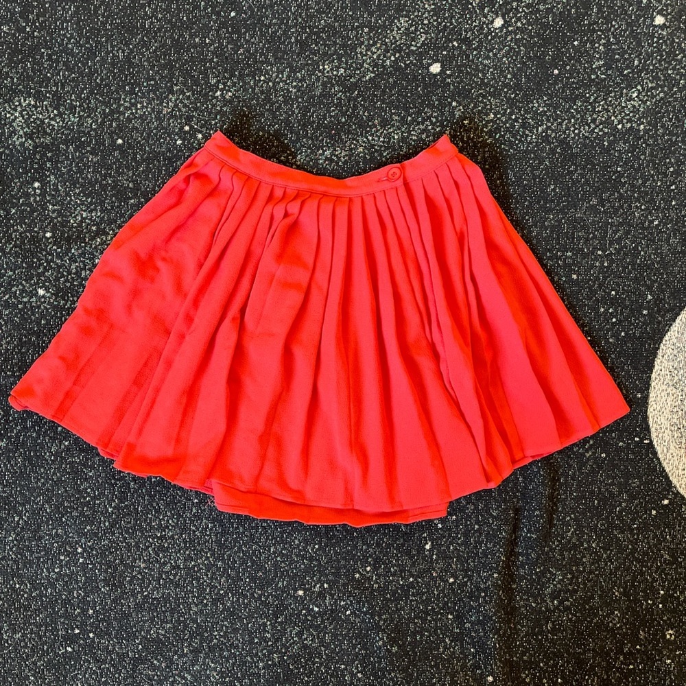 Coral American Apparel Flowy Tennis Skirt